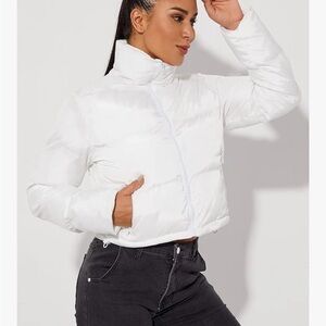 Women’s crop short puffer jacket size XXL from Amazon - like new